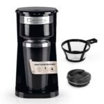 Barista Filterkaffeemaschine mit verstellbarem Mahlwerk & Thermokanne | Warmhaltefunktion, 24h Timer & Permanentfilter | Für 10 Tassen Kaffee | Kaffeemaschine für Bohnen & Pulver [Edelstahl]