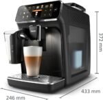 Philips Kaffeevollautomat der Serie 5400 – Espressomaschine für 12 Getränke, schnell reinigendes LatteGo System, intuitives TFT-Display, anpassbare Kaffeeeinstellungen (EP5441/50)