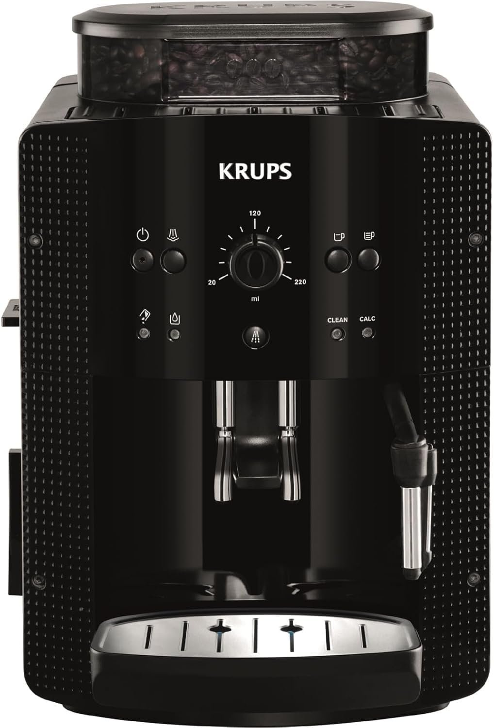 61YugiwrTkL._AC_SL1500 Krups EA8108 fully automatic coffee machine (automatic cleaning, 2-cup function, milk system with CappucinoPlus nozzle, 15 bar, coffee machine, espresso, coffee machine) black