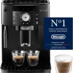 De’Longhi Magnifica S - Perfetto Kaffeevollautomat mit klassischem Milchaufschäumer, Espresso- und Cappuccino Kaffeemaschine, Bedienfeld mit Tasten, Schwarz (ECAM11.112.B)