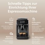 Philips 2200 Series Kaffeevollautomat - 2 Kaffeespezialitäten, Touch-Display, klassischer Milchaufschäumer, Keramikmahlwerk, Mattschwarz (EP2220/10)