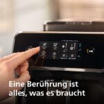 Philips 2200 Series Kaffeevollautomat - 2 Kaffeespezialitäten, Touch-Display, klassischer Milchaufschäumer, Keramikmahlwerk, Mattschwarz (EP2220/10)