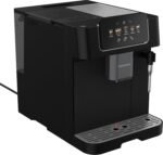 GRUNDIG KVA 6230 Kaffeevollautomat mit Milchaufschäumdüse, Edelstahlmahlwerk mit 13 Mahlgraden, 250 g Bohnenbehälter, 2 Liter abnehmbarer Wassertank, 19 Bar Pumpendruck, Touch-Display, Schwarz