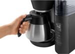 Melitta AromaFresh Therm Pro X Coffee Machine with Grinder, Filter Coffee Machine with Thermal Jug and Removable Water Tank, for up to 8 Cups of Coffee, Black