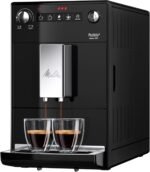 Melitta Purista - Kaffeevollautomat mit Lieblingskaffee-Funktion, Kaffeemaschine mit Mahlwerk und 3-stufig einstellbarer Kaffeestärke, für Kaffee und Espresso, schwarz