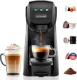 Warriors1 5 in 1 Multi Kapselmaschine für Nespresso OL, Dolce Gusto, Lavazza A Modo Mio, FAP Espresso Point Kapseln und Gemahlen Kaffee, 20 bars, 0,82 L, Automatische Kaffeemaschine für Zuhause & Büro