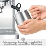 Sage - The Barista Express - Kaffeemaschine mit manuellem Milchaufschäumer & Mahlwerk - Automatisches Mahlen, individueller Milchschaum - Gebürsteter Edelstahl, Milchkännchen mit Temperaturregelung